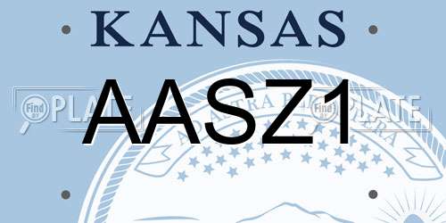 AASZ1 Kansas License Plate