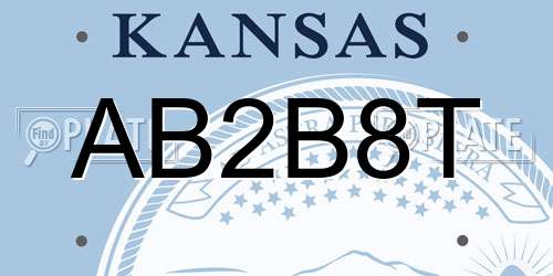 AB2B8T Kansas License Plate