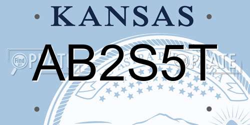 AB2S5T Kansas License Plate