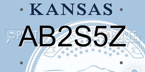 AB2S5Z Kansas License Plate