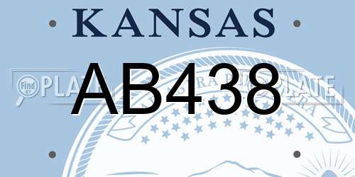 AB438 Kansas License Plate