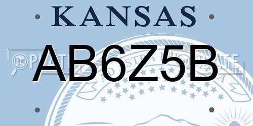 AB6Z5B Kansas License Plate