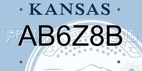 AB6Z8B Kansas License Plate