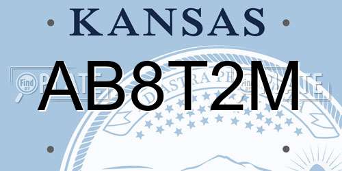 AB8T2M Kansas License Plate