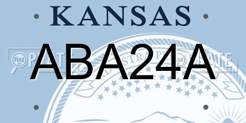 ABA24A Kansas License Plate