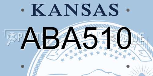 ABA510 Kansas License Plate
