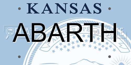ABARTH Kansas License Plate