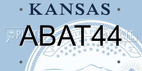 ABAT44 Kansas License Plate