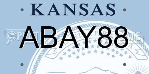 ABAY88 Kansas License Plate