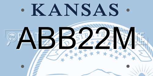 ABB22M Kansas License Plate