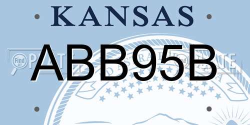 ABB95B Kansas License Plate