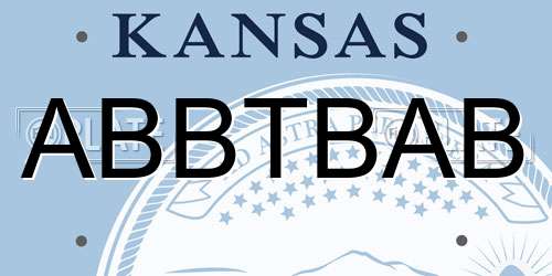 ABBTBAB Kansas License Plate