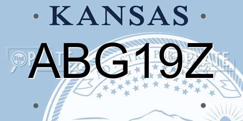 ABG19Z Kansas License Plate
