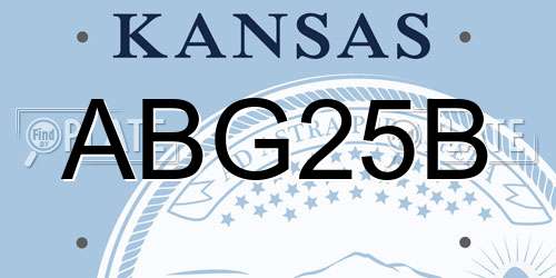 ABG25B Kansas License Plate