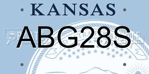 ABG28S Kansas License Plate