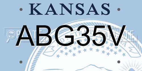 ABG35V Kansas License Plate