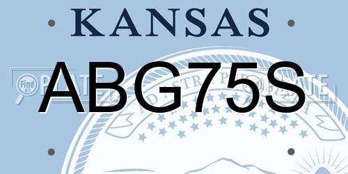 ABG75S Kansas License Plate