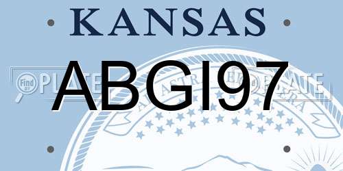 ABGI97 Kansas License Plate
