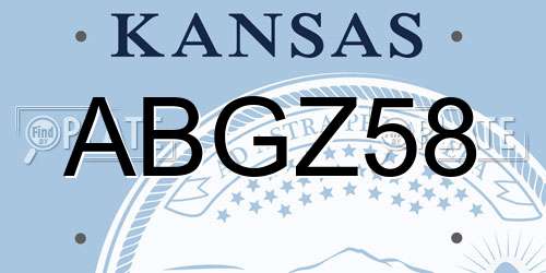 ABGZ58 Kansas License Plate