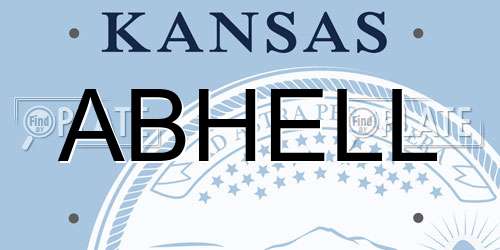 ABHELL Kansas License Plate