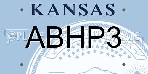 ABHP3 Kansas License Plate