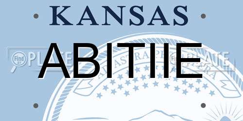 ABITIIE Kansas License Plate