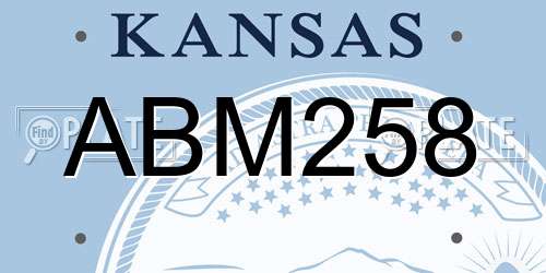 ABM258 Kansas License Plate