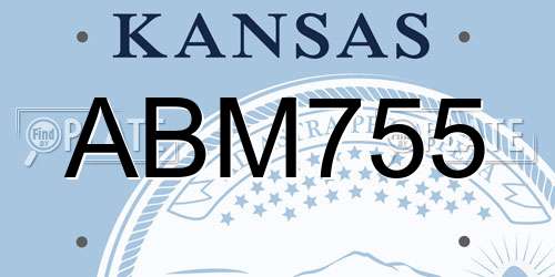 ABM755 Kansas License Plate