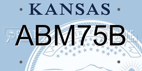 ABM75B Kansas License Plate