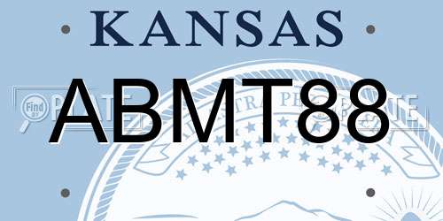 ABMT88 Kansas License Plate