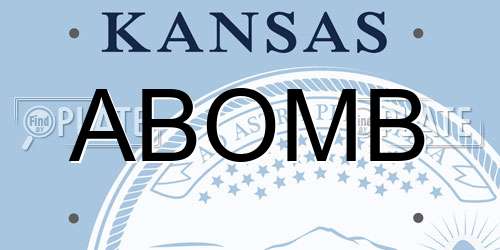 ABOMB Kansas License Plate