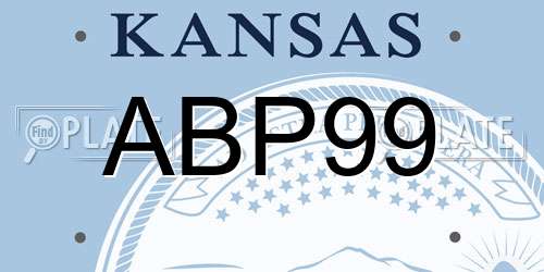 ABP99 Kansas License Plate