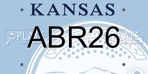 ABR26 Kansas License Plate