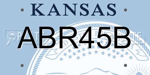 ABR45B Kansas License Plate