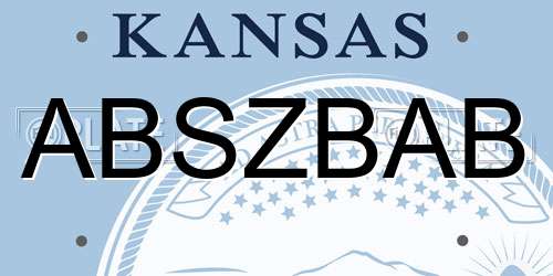 ABSZBAB Kansas License Plate