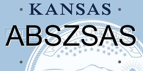 ABSZSAS Kansas License Plate