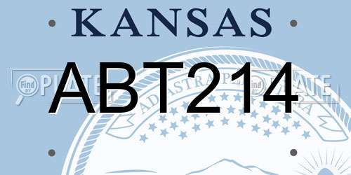 ABT214 Kansas License Plate
