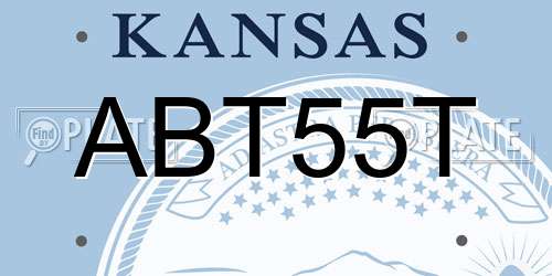 ABT55T Kansas License Plate