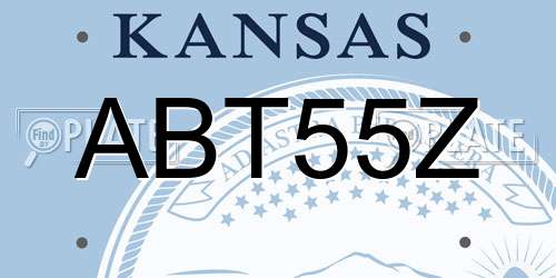 ABT55Z Kansas License Plate