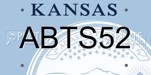 ABTS52 Kansas License Plate