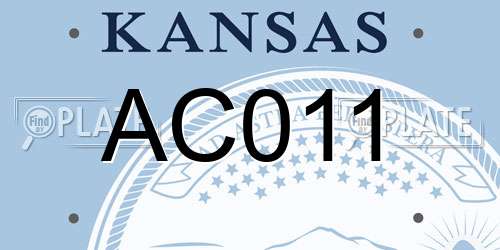 AC011 Kansas License Plate