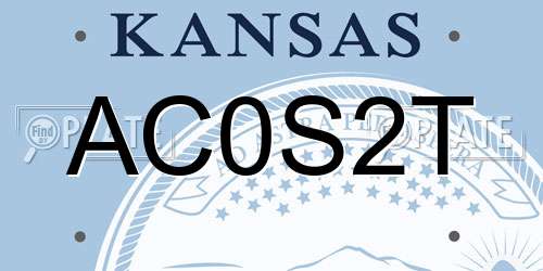 AC0S2T Kansas License Plate