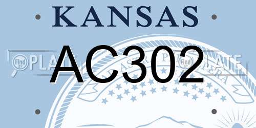 AC302 Kansas License Plate