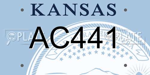 AC441 Kansas License Plate