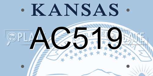 AC519 Kansas License Plate