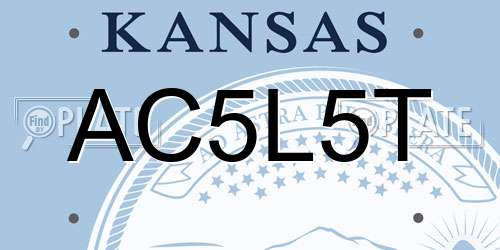 AC5L5T Kansas License Plate