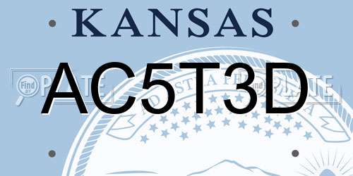 AC5T3D Kansas License Plate