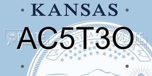AC5T3O Kansas License Plate