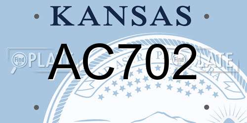 AC702 Kansas License Plate