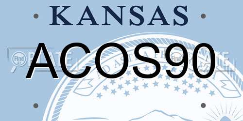 ACOS90 Kansas License Plate